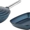 Westinghouse Pannenset Performance (Wokpan + Grillpan) ø 28 Cm - Blauw - Inductie En Alle Andere Warmtebronnen