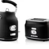 Westinghouse Retro Waterkoker + Broodrooster 2 Sleuven - Zwart