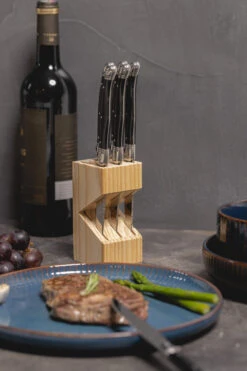 Sareva Steakmessenset Laguiole - Zwart - 6 Stuks -Keuken Kwaliteitswinkel 25082021 12