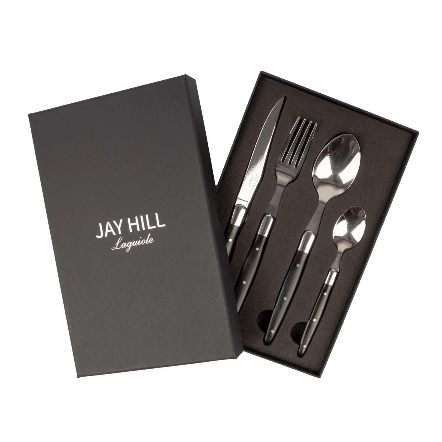 Jay Hill Bestekset Laguiole - Zwart - 24 Delig / 6 Personen 7 Jay Hill Bestekset Laguiole - Zwart - 24 Delig / 6 Personen - Afbeelding 7