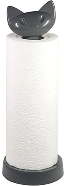 Koziol Keukenrolhouder Miaou Grijs