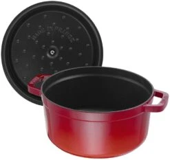 Staub Braadpan / Cocotte - Kersenrood - ø 28 Cm / 6.7 Liter -Keuken Kwaliteitswinkel 40509 814 0 5 3