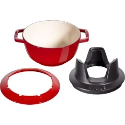 Staub Fondueset Kersenrood - ø 20 Cm / 2.36 Liter -Keuken Kwaliteitswinkel 40511 975 0 6