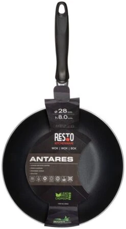 Resto Kitchenware Wokpan Antares - ø 28 Cm - Standaard Anti-aanbaklaag -Keuken Kwaliteitswinkel 4260709010137