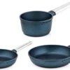 Westinghouse Pannenset Performance (Koekenpan ø 24 En 28 Cm + Steelpan ø 18 Cm) - Blauw - Inductie En Alle Andere Warmtebronnen