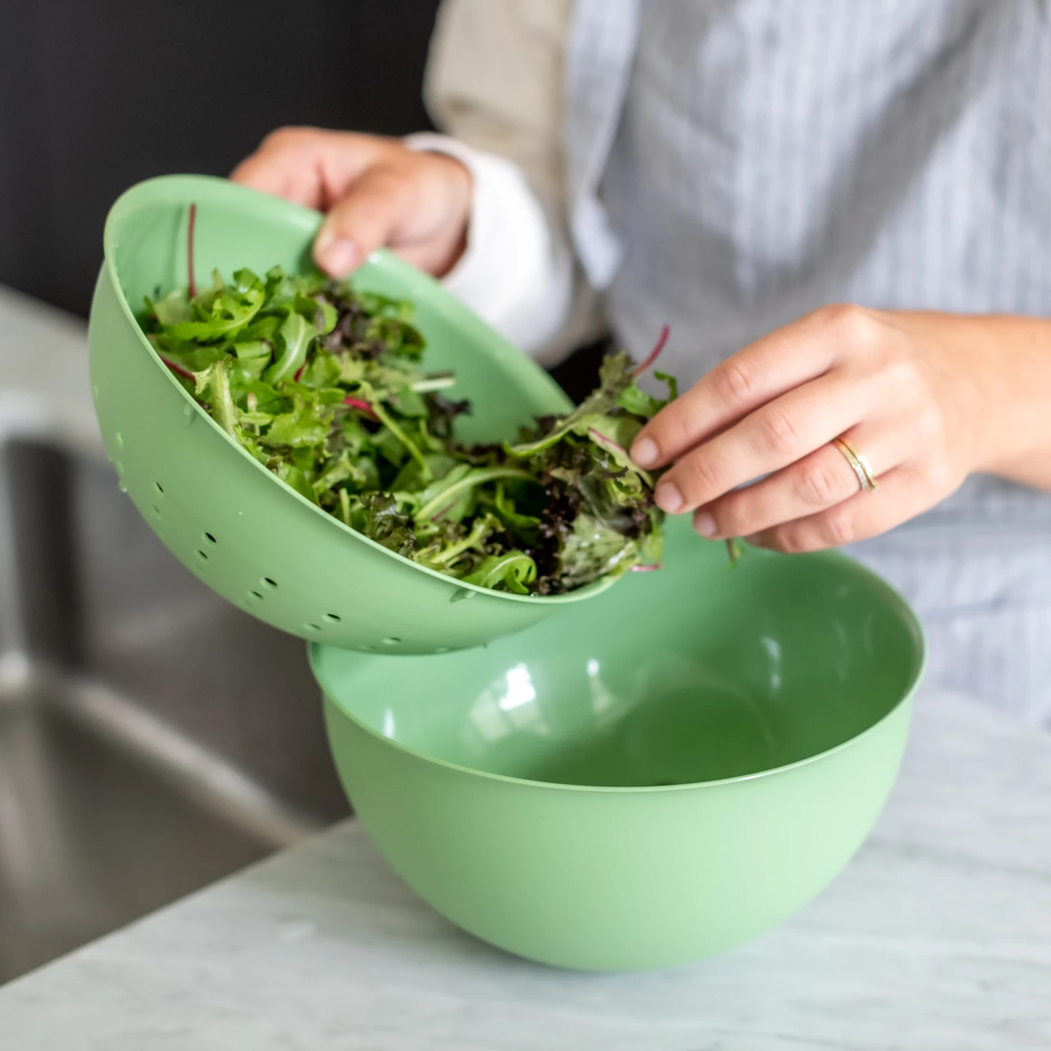 Koziol Vergiet Palsby Kunststof Groen ø 21 Cm 2 Koziol Vergiet Palsby Kunststof Groen ø 21 Cm - Afbeelding 2