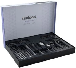 Sambonet Bestekset Bloom - Antique RVS - Monoblock - 36 Delig / 6 Personen -Keuken Kwaliteitswinkel 8014808499029 3