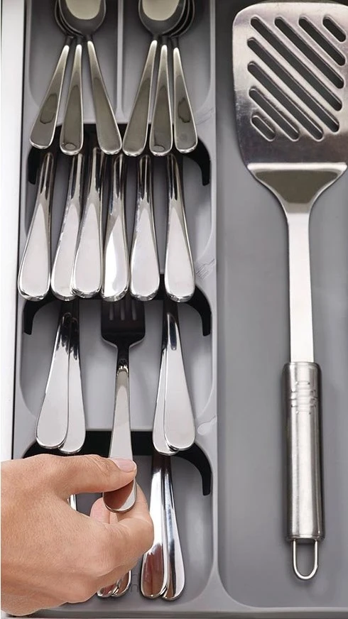 Joseph Joseph Bestekbak - 8 Vaks - DrawerStore - Grijs - 39 X 39 Cm 4 Joseph Joseph Bestekbak - 8 Vaks - DrawerStore - Grijs - 39 X 39 Cm - Afbeelding 4