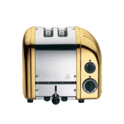 Dualit Broodrooster NewGen - Extra Brede Sleuven - Messing - D27391 -Keuken Kwaliteitswinkel 85835 newgen 2slot brass front
