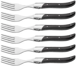 Jay Hill Steakvorken Laguiole - Zwart - 6 Stuks -Keuken Kwaliteitswinkel 8720364450885 1