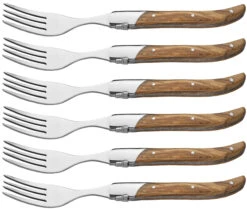 Jay Hill Steakvorken Laguiole - Olijfhout - 6 Stuks -Keuken Kwaliteitswinkel 8720364450892 2