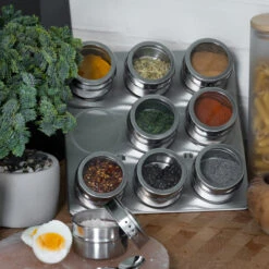Blackwell Kruidenpotjes Magnetisch - Inclusief 9 Potjes - RVS 9 Blackwell Kruidenpotjes Magnetisch - Inclusief 9 Potjes - RVS -Keuken Kwaliteitswinkel 8720364455576 6