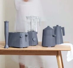 Alessi Citruspers Plissé - Elektrisch - Grijs - Michele De Lucchi - MDL07 G -Keuken Kwaliteitswinkel Alessi Plisse Grijs 4