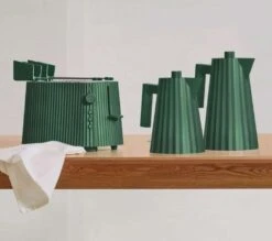 Alessi Citruspers Plissé - Elektrisch - Groen - Michele De Lucchi - MDL07 GR -Keuken Kwaliteitswinkel Alessi Plisse Groen 3