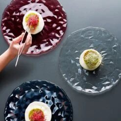 Bormioli Rocco Pizzabord / Onderbord Diamond - Transparant - ø 33 Cm - 6 Stuks -Keuken Kwaliteitswinkel Bormioli Onderbord Diamond Sfeer 2