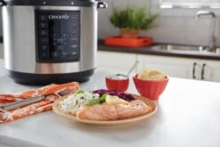 Crockpot Express Slowcooker + Snelkookpan - Uitneembare Binnenpan - 5.6 Liter - CR089 Met Stoommand & Tang) -Keuken Kwaliteitswinkel CSC051 US Lifestyle Salmon