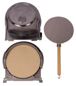 Fernus & Friends Pizza Oven - Voor Fornuis - Pure Polished Aluminium - Voor ø 26 Cm Pizza's -Keuken Kwaliteitswinkel Fernus zilver 3 delig