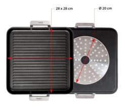 Valira Grillpan Aire Met Handgrepen - 28 X 28 Cm - Standaard Anti-aanbaklaag 6 Valira Grillpan Aire Met Handgrepen - 28 X 28 Cm - Standaard Anti-aanbaklaag -Keuken Kwaliteitswinkel GrillpanMetHandvaten28x28cm2