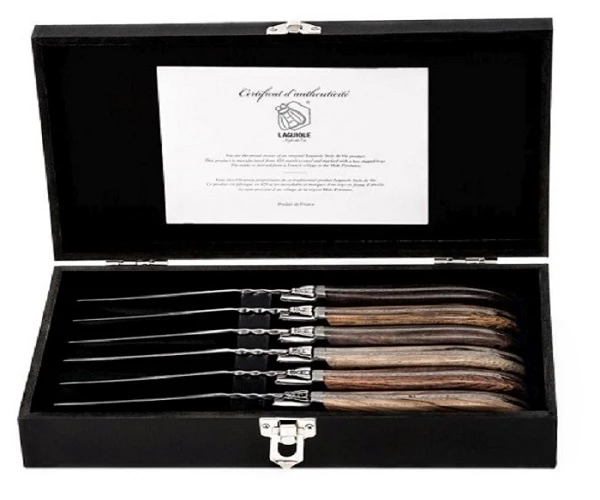 Laguiole Style De Vie Steakmessen Luxury Line 6 Stuks 1 Laguiole Style De Vie Steakmessen Luxury Line 6 Stuks