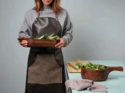 ASA Selection Keukenschort PVC Bruin 90 X 82 Cm -Keuken Kwaliteitswinkel Lederschuerze braun