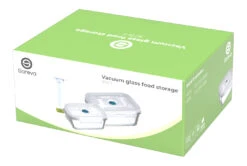 Sareva Vacuum Ovenschalen / Vershoudbakjes - Hittebestendid Glas - 3 Delige Set / 485 Ml + 970 Ml -Keuken Kwaliteitswinkel Long set of 2 Current View