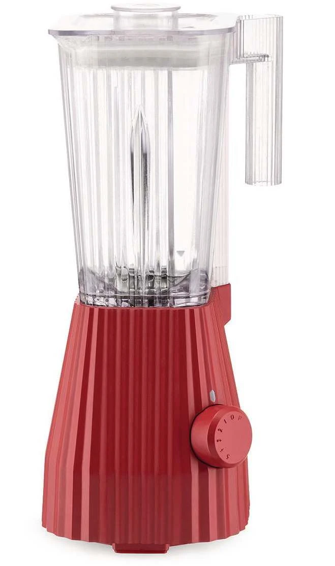 Alessi Blender Plissé - 5 Snelheden + Turbostand - Rood - Michele De Lucchi - 1.5 Liter - MDL09 R 1 Alessi Blender Plissé - 5 Snelheden + Turbostand - Rood - Michele De Lucchi - 1.5 Liter - MDL09 R