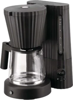 Alessi Filter-koffiezetapparaat Plissé - 1.5 Liter - Zwart - Michele De Lucchi - MDL14 B
