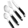 Laguiole Style De Vie Bestekset Premium Line - Zwart - 24 Delig / 6 Personen