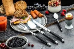 Laguiole Style De Vie Bestekset Premium Line - Zwart - 24 Delig / 6 Personen -Keuken Kwaliteitswinkel PrCouvZwart 3