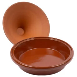 Cookinglife Tajine Regas - Aardewerk - Terracotta - ø 32 Cm / 3 Liter -Keuken Kwaliteitswinkel Tajine rood open1 2