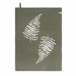 Walra Theedoek Leaves Legergroen 50 X 70 Cm -Keuken Kwaliteitswinkel WALRA KT DRYWITHLEAVES 50X70 ARMYGREEN PS 1 1024x1024