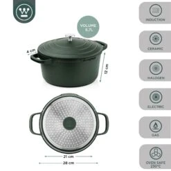 Westinghouse Braadpan Performance - Gracious Green - ø 28 Cm / 6.7 Liter 20 Westinghouse Braadpan Performance - Gracious Green - ø 28 Cm / 6.7 Liter -Keuken Kwaliteitswinkel WCCC0095028SG 3.jpg28
