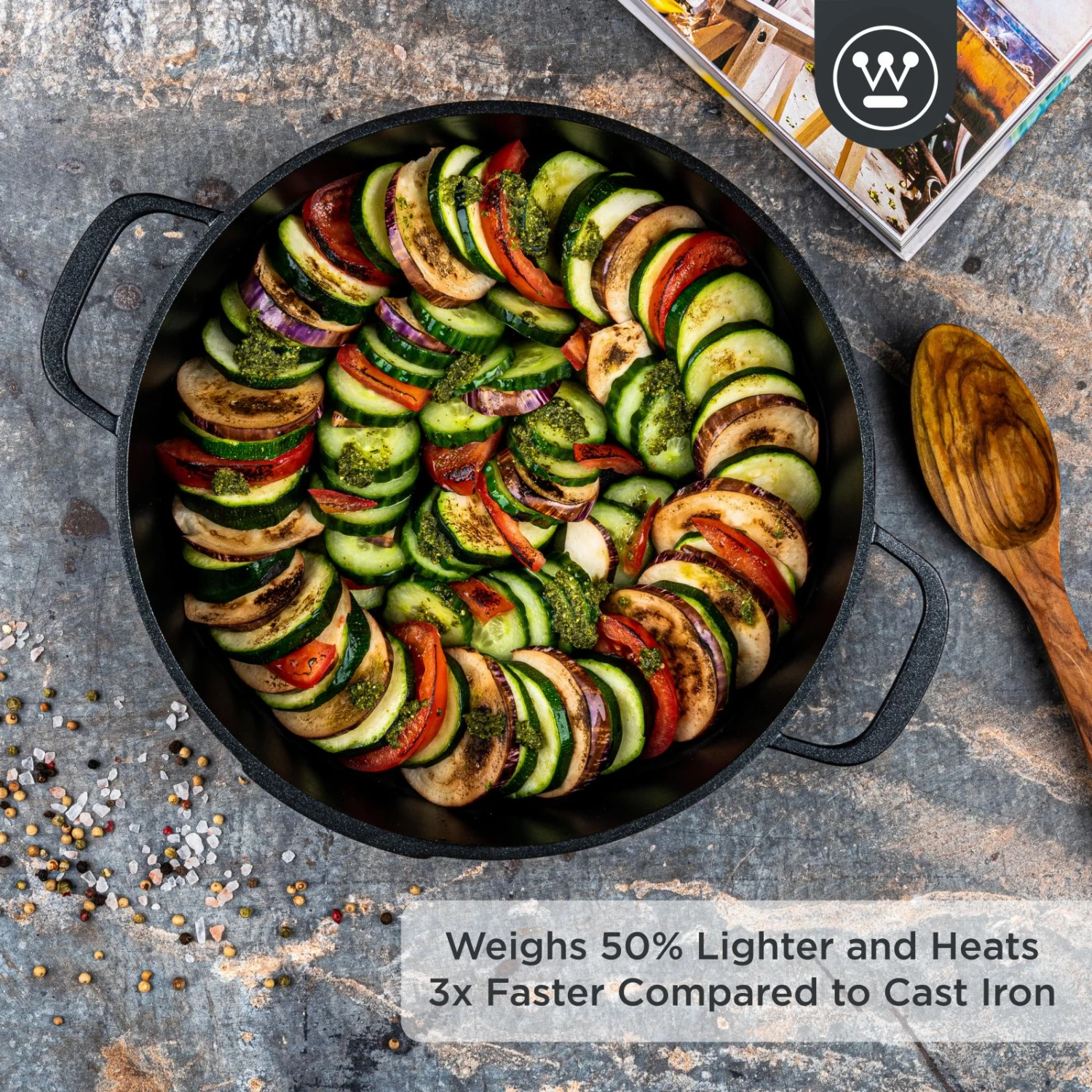 Westinghouse Hapjespan Performance - Blissful Black - ø 32 Cm / 5.8 Liter - Standaard Anti-aanbaklaag 6 Westinghouse Hapjespan Performance - Blissful Black - ø 32 Cm / 5.8 Liter - Standaard Anti-aanbaklaag - Afbeelding 6