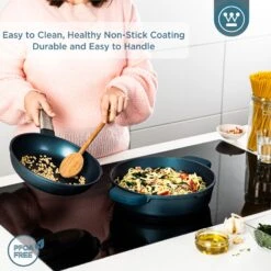 Westinghouse Hapjespan Performance - Bravery Blue - ø 32 Cm / 5.8 Liter - Standaard Anti-aanbaklaag -Keuken Kwaliteitswinkel WCCC0095L28BL 4 1