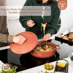 Westinghouse Hapjespan Performance - Rebel Red - ø 32 Cm / 5.8 Liter - Standaard Anti-aanbaklaag -Keuken Kwaliteitswinkel WCCC0095L28OR 4 1