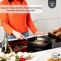 Westinghouse Grillpan Performance - Blissful Black - 28 X 28 Cm - Standaard Anti-aanbaklaag -Keuken Kwaliteitswinkel WCFP0095G28BK 4