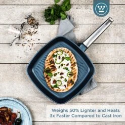 Westinghouse Grillpan Performance - Bravery Blue - 28 X 28 Cm - Standaard Anti-aanbaklaag -Keuken Kwaliteitswinkel WCFP0095G28BL 2