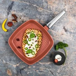 Westinghouse Grillpan Performance - Rebel Red - 28 X 28 Cm - Standaard Anti-aanbaklaag -Keuken Kwaliteitswinkel WCFP0095G28OR 10