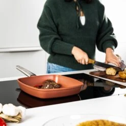 Westinghouse Grillpan Performance - Rebel Red - 28 X 28 Cm - Standaard Anti-aanbaklaag -Keuken Kwaliteitswinkel WCFP0095G28OR 7