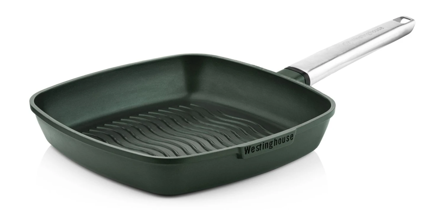 Westinghouse Grillpan Performance - Gracious Green - 28 X 28 Cm - Standaard Anti-aanbaklaag 1 Westinghouse Grillpan Performance - Gracious Green - 28 X 28 Cm - Standaard Anti-aanbaklaag