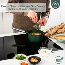 Westinghouse Steelpan Performance - Gracious Green - ø 18 Cm / 1.9 Liter -Keuken Kwaliteitswinkel WCSP0095N18SG 4