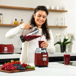 Westinghouse Blender Retro Collections - Cranberry Red - 1.5 Liter - WKBE221RD -Keuken Kwaliteitswinkel WKBE221RD Retro Table Blender 6