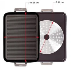 Valira Grillpan Aire Met Handgrepen - 34 X 25 Cm - Standaard Anti-aanbaklaag 8 Valira Grillpan Aire Met Handgrepen - 34 X 25 Cm - Standaard Anti-aanbaklaag -Keuken Kwaliteitswinkel ceramic grill pan aire.jpg3