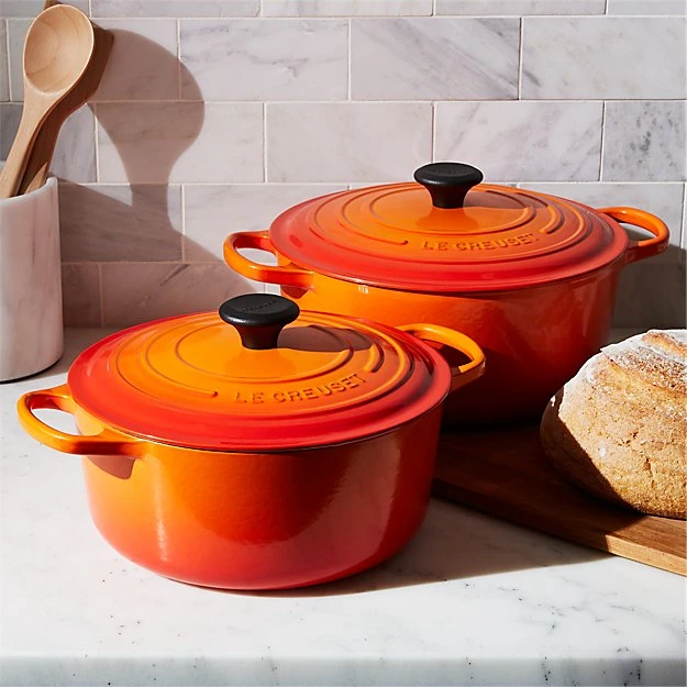 Le Creuset Braadpan Signature - Oranjerood - ø 28 Cm / 6.7 Liter 2 Le Creuset Braadpan Signature - Oranjerood - ø 28 Cm / 6.7 Liter - Afbeelding 2