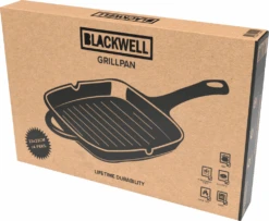 Blackwell Grillpan - Gietijzer - 23 X 23 Cm - Zonder Anti-aanbaklaag -Keuken Kwaliteitswinkel grill zwart Package New
