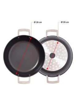 Valira Hapjespan Aire Mediterranean ø 28 Cm - Standaard Anti-aanbaklaag -Keuken Kwaliteitswinkel non stick mediterranean casserole aire induction 1