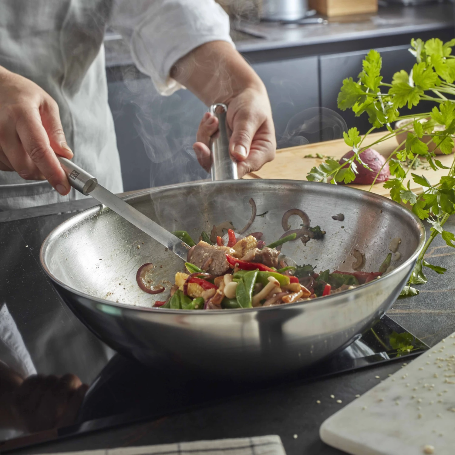 Demeyere Wokpan Apollo 7 - ø 36 Cm 3 Demeyere Wokpan Apollo 7 - ø 36 Cm - Afbeelding 3