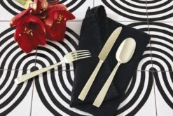 Sambonet Bestekset Flat - Champagne - 24 Delig / 6 Personen -Keuken Kwaliteitswinkel sambonet bestekset flat champagne sfeer2